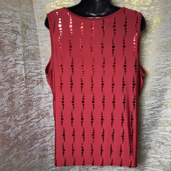 Encore Petite oversized hot red sleeveless top size 3X - Picture 6 of 9